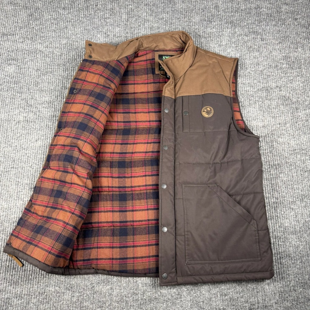 HippyTree Vest Mens XL Hunter Series Quilted Plaid Flannel Lined Workwear Cabin